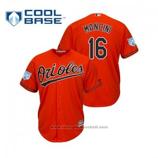 Maglia Baseball Uomo Baltimore Orioles Trey Mancini Cool Base Allenamento Primaverile 2019 Arancione