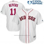 Maglia Baseball Uomo Boston Red Sox 11 Rafael Devers Bianco Cool Base