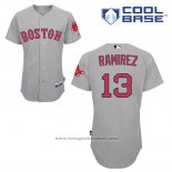 Maglia Baseball Uomo Boston Red Sox 13 Hanley Ramirez Grigio Cool Base