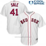 Maglia Baseball Uomo Boston Red Sox 41 Chris Sale Bianco 2017 Cool Base