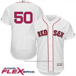 Maglia Baseball Uomo Boston Red Sox 50 Mookie Betts Bianco Flex Base Autentico Collection
