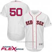 Maglia Baseball Uomo Boston Red Sox 50 Mookie Betts Bianco Flex Base Autentico Collection