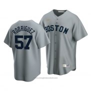 Maglia Baseball Uomo Boston Red Sox Eduardo Rodriguez Cooperstown Collection Road Grigio