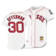 Maglia Baseball Uomo Boston Red Sox Jose Offerman Cooperstown Collection Autentico Home Bianco