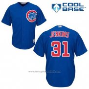 Maglia Baseball Uomo Chicago Cubs 31 Fergie Jenkins Blu Alternato Cool Base