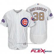 Maglia Baseball Uomo Chicago Cubs 38 Mike Montgomery Bianco Or Flex Base