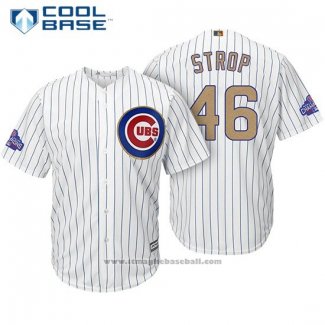 Maglia Baseball Uomo Chicago Cubs 46 Pedro Strop Bianco Or Cool Base