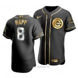 Maglia Baseball Uomo Chicago Cubs Ian Happ Golden Edition Autentico Nero