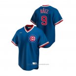 Maglia Baseball Uomo Chicago Cubs Javier Baez Cooperstown Collection Road Blu