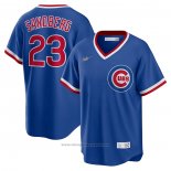 Maglia Baseball Uomo Chicago Cubs Ryne Sandberg Road Cooperstown Collection Blu