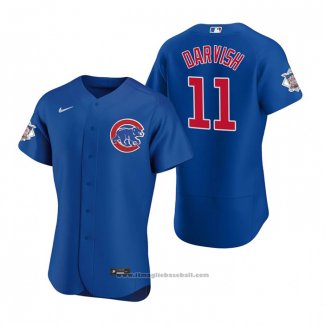 Maglia Baseball Uomo Chicago Cubs Yu Darvish Autentico 2020 Alternato Blu