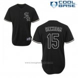 Maglia Baseball Uomo Chicago White Sox 15 Gordon Beckham Nero Fashion Cool Base