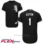 Maglia Baseball Uomo Chicago White Sox 1 Adam Eaton Nero Autentico Collection Flex Base