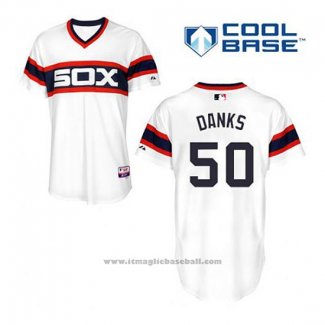 Maglia Baseball Uomo Chicago White Sox John Danks 50 Bianco Alternato Cool Base