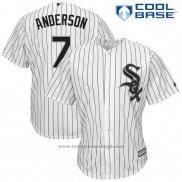 Maglia Baseball Uomo Chicago White Sox Tim Anderson Bianco Cool Base