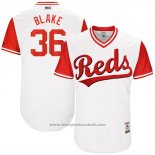 Maglia Baseball Uomo Cincinnati Reds 2017 Little League World Series 36 Blake Wood Bianco