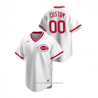 Maglia Baseball Uomo Cincinnati Reds Personalizzate Cooperstown Collection Home Bianco