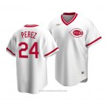 Maglia Baseball Uomo Cincinnati Reds Tony Perez Cooperstown Collection Primera Bianco