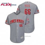 Maglia Baseball Uomo Cincinnati Reds Yasiel Puig Road Flex Base Grigio