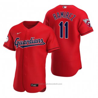 Maglia Baseball Uomo Cleveland Guardians Jose Ramirez Autentico Alternato Rosso