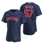 Maglia Baseball Uomo Cleveland Guardians Shane Bieber Autentico Alternato Blu