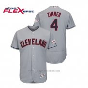 Maglia Baseball Uomo Cleveland Indians Bradley Zimmer 2019 All Star Patch Flex Base Grigio