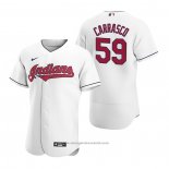 Maglia Baseball Uomo Cleveland Indians Carlos Carrasco Autentico 2020 Primera Bianco