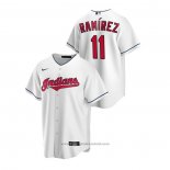 Maglia Baseball Uomo Cleveland Indians Jose Ramirez Replica Home Bianco