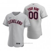 Maglia Baseball Uomo Cleveland Indians Personalizzate Autentico 2020 Road Grigio