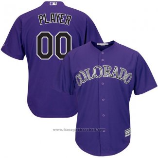 Maglia Baseball Uomo Colorado Rockies Personalizzate Viola