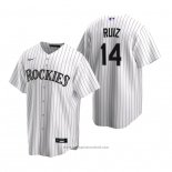 Maglia Baseball Uomo Colorado Rockies Rio Ruiz Replica Home Bianco