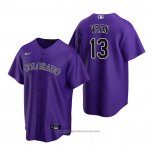 Maglia Baseball Uomo Colorado Rockies Zac Veen Replica 2020 Viola