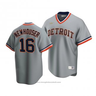 Maglia Baseball Uomo Detroit Tigers Hal Newhouser Cooperstown Collection Road Grigio