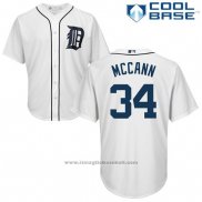 Maglia Baseball Uomo Detroit Tigers James Mccann Bianco Autentico Collection Cool Base