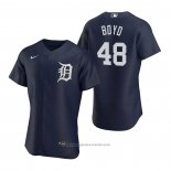 Maglia Baseball Uomo Detroit Tigers Matthew Boyd Autentico 2020 Alternato Blu