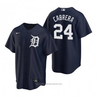 Maglia Baseball Uomo Detroit Tigers Miguel Cabrera Replica Alternato Blu