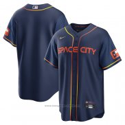 Maglia Baseball Uomo Houston Astros 2022 City Connect Replica Blu