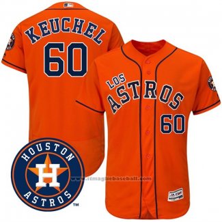 Maglia Baseball Uomo Houston Astros 60 Dallas Keuchel Arancione Hispanic Heritage