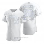 Maglia Baseball Uomo Houston Astros Dallas Keuchel Award Collection AL Cy Young Bianco