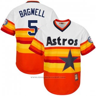 Maglia Baseball Uomo Houston Astros Jeff Bagwell Arancione Multi 2017 Hall Of Fame Cooperstown