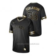 Maglia Baseball Uomo Houston Astros Justin Verlander 2019 Golden Edition Nero