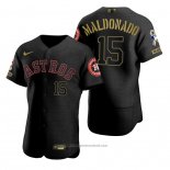 Maglia Baseball Uomo Houston Astros Martin Maldonado Nero 2021 Salute To Service