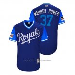 Maglia Baseball Uomo Kansas City Royals Brandon Maurer 2018 LLWS Players Weekend Maurer Power Blu