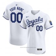 Maglia Baseball Uomo Kansas City Royals Home Elite Personalizzate Bianco