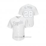 Maglia Baseball Uomo Kansas City Royals Jorge Lopez019 Players Weekend El Pichu Replica Bianco