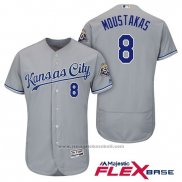 Maglia Baseball Uomo Kansas City Royals Mike Moustakas Grigio Flex Base