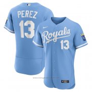 Maglia Baseball Uomo Kansas City Royals Salvador Perez 2022 Alternato Autentico Blu