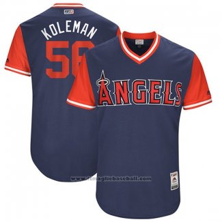 Maglia Baseball Uomo Los Angeles Angels 2017 Little League World Series Kole Calhoun Blu