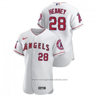 Maglia Baseball Uomo Los Angeles Angels Andrew Heaney Autentico Bianco