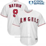 Maglia Baseball Uomo Los Angeles Angels Cameron Maybin Bianco Cool Base